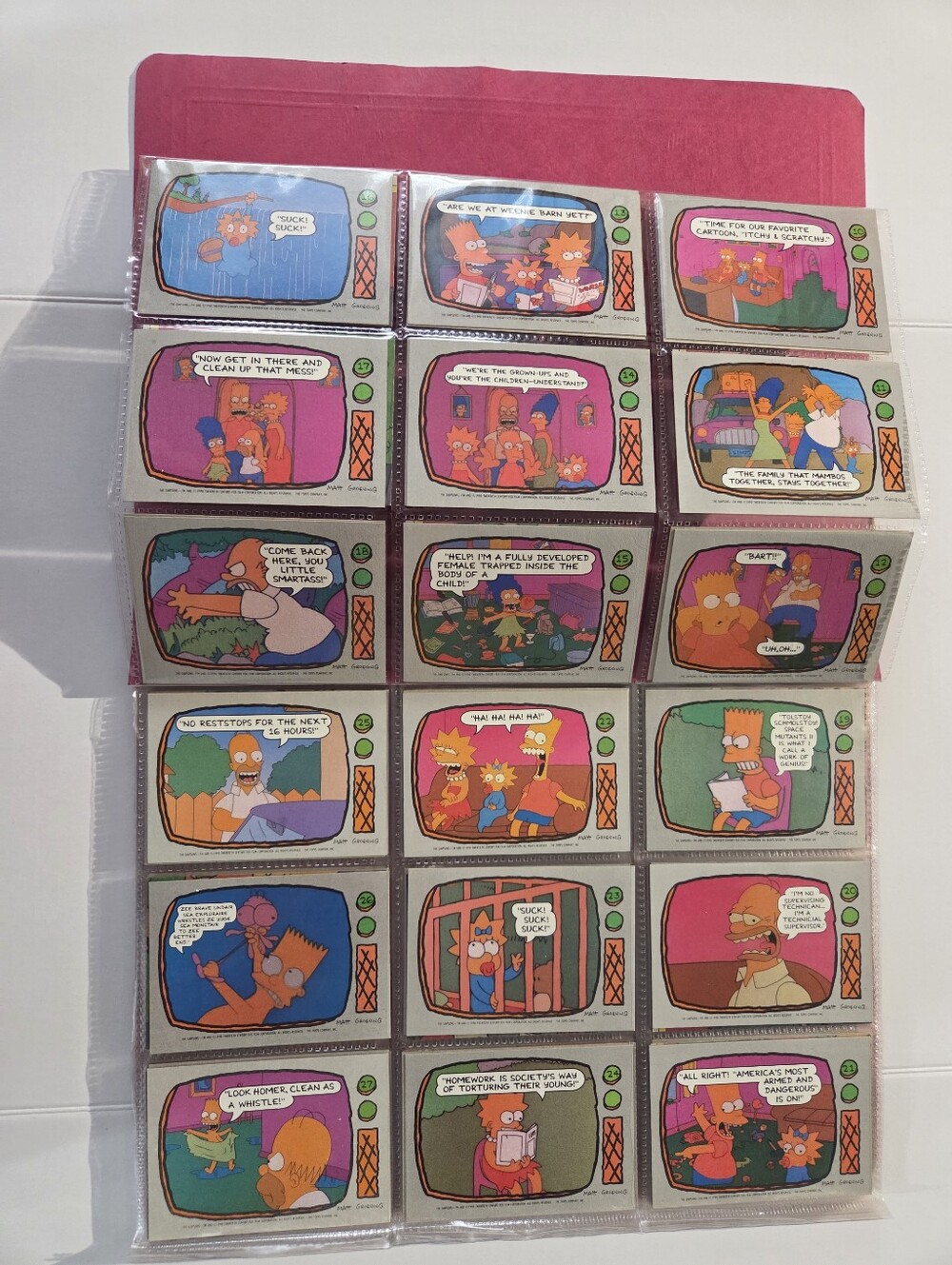 The Simpsons - Vintage 1990 Topps The Simpsons Cards - Complete Set With Extras - Picture 3 of 10